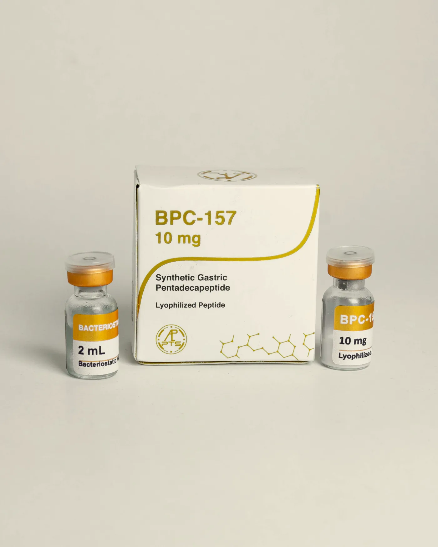 Caja y viales de BPC-157 Gold